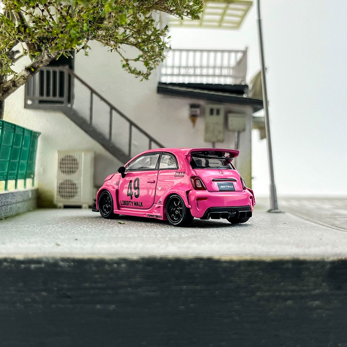 MINIGT #851 1:64 Fiat ABARTH LB 595 PINK  Alloy car model