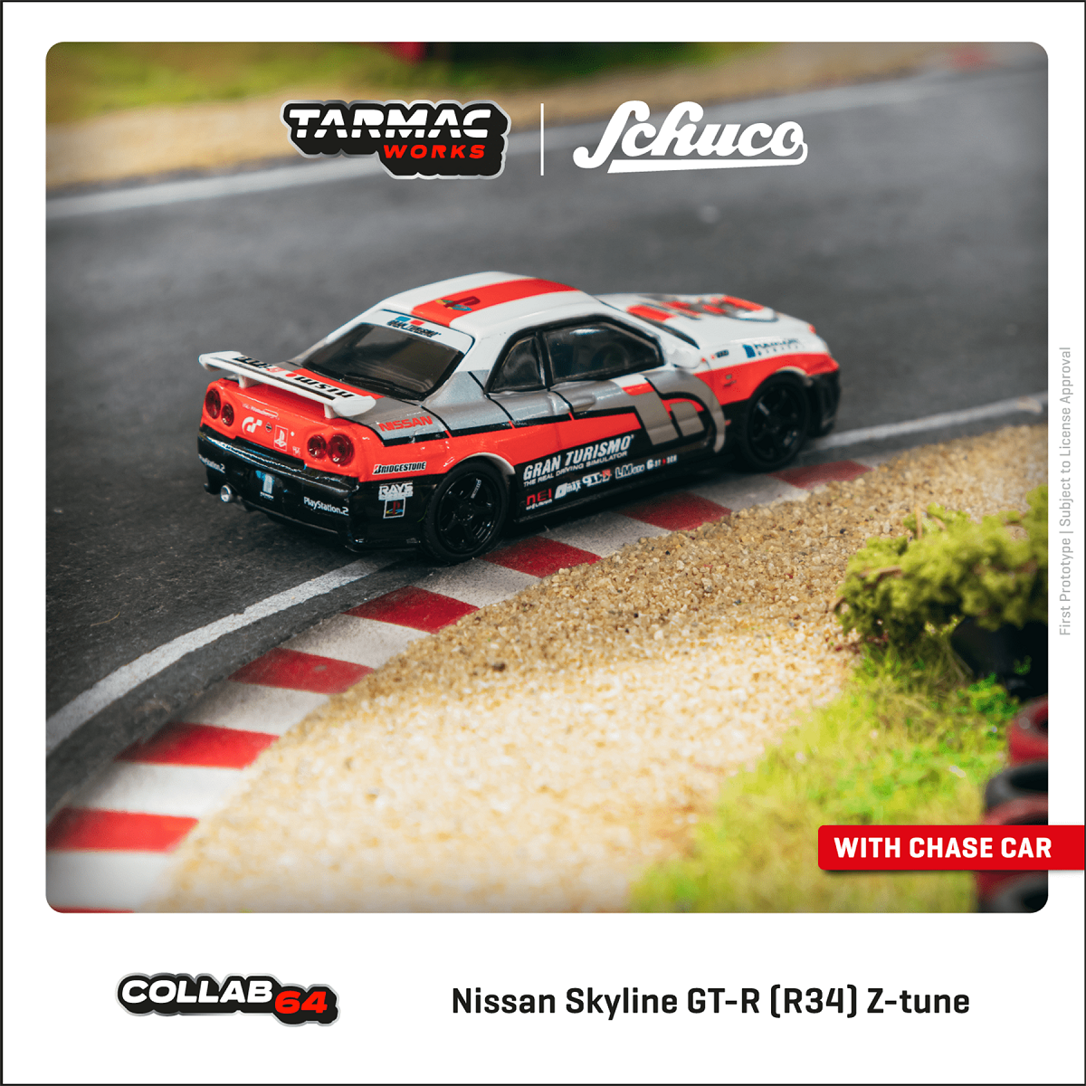 Tarmac Works 1:64 TW Nissan GTR34 Z tune GT Alloy car model
