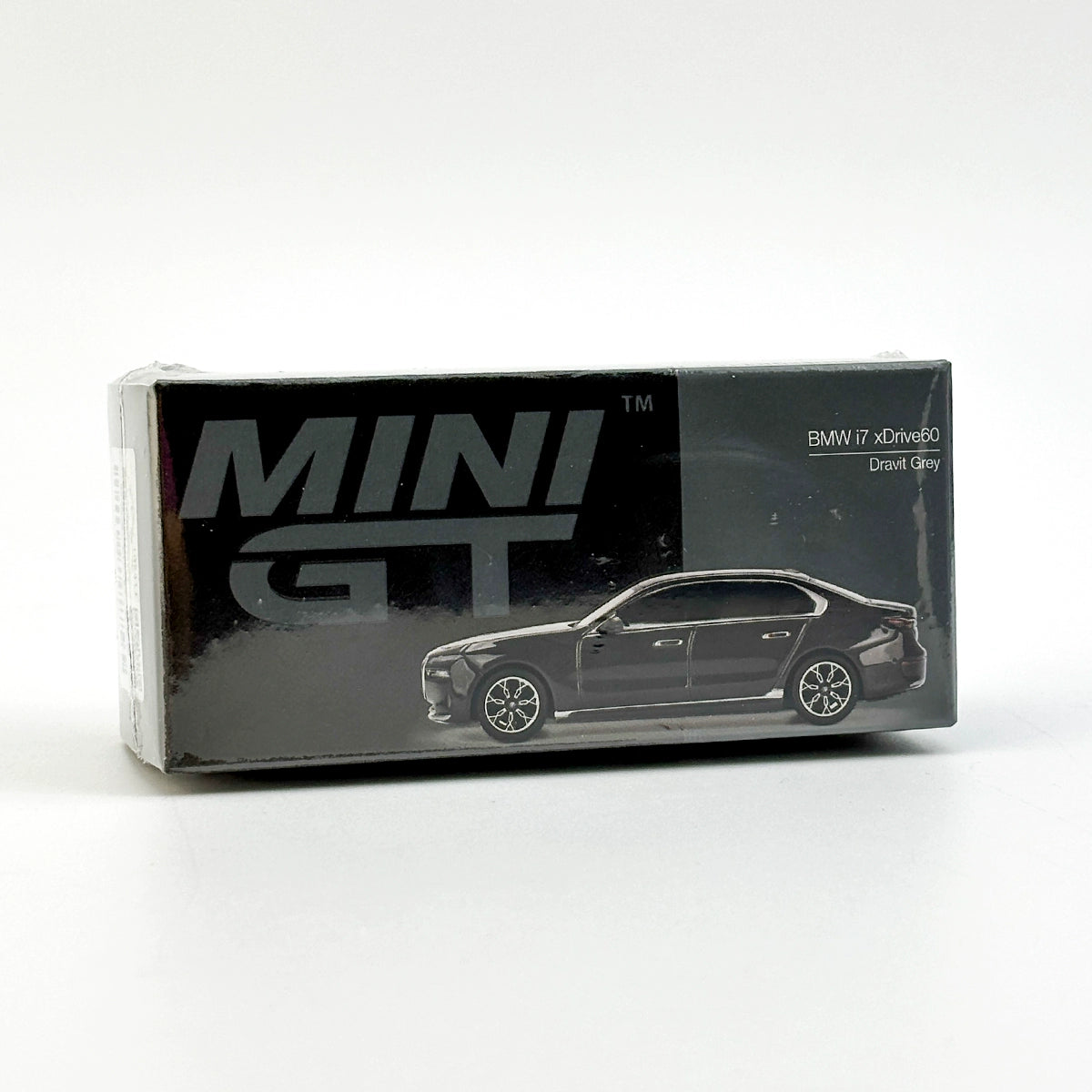 MINIGT 1:64 #818 BMW i7 Dravit Grey Alloy car model