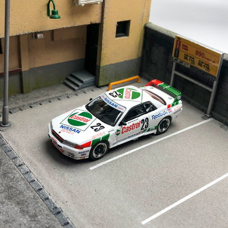 MINIGT 1:64 #592 Nissan Skyline GTR R32 Gr.A #23 1990 Macau Gua Race Winner Alloy car model