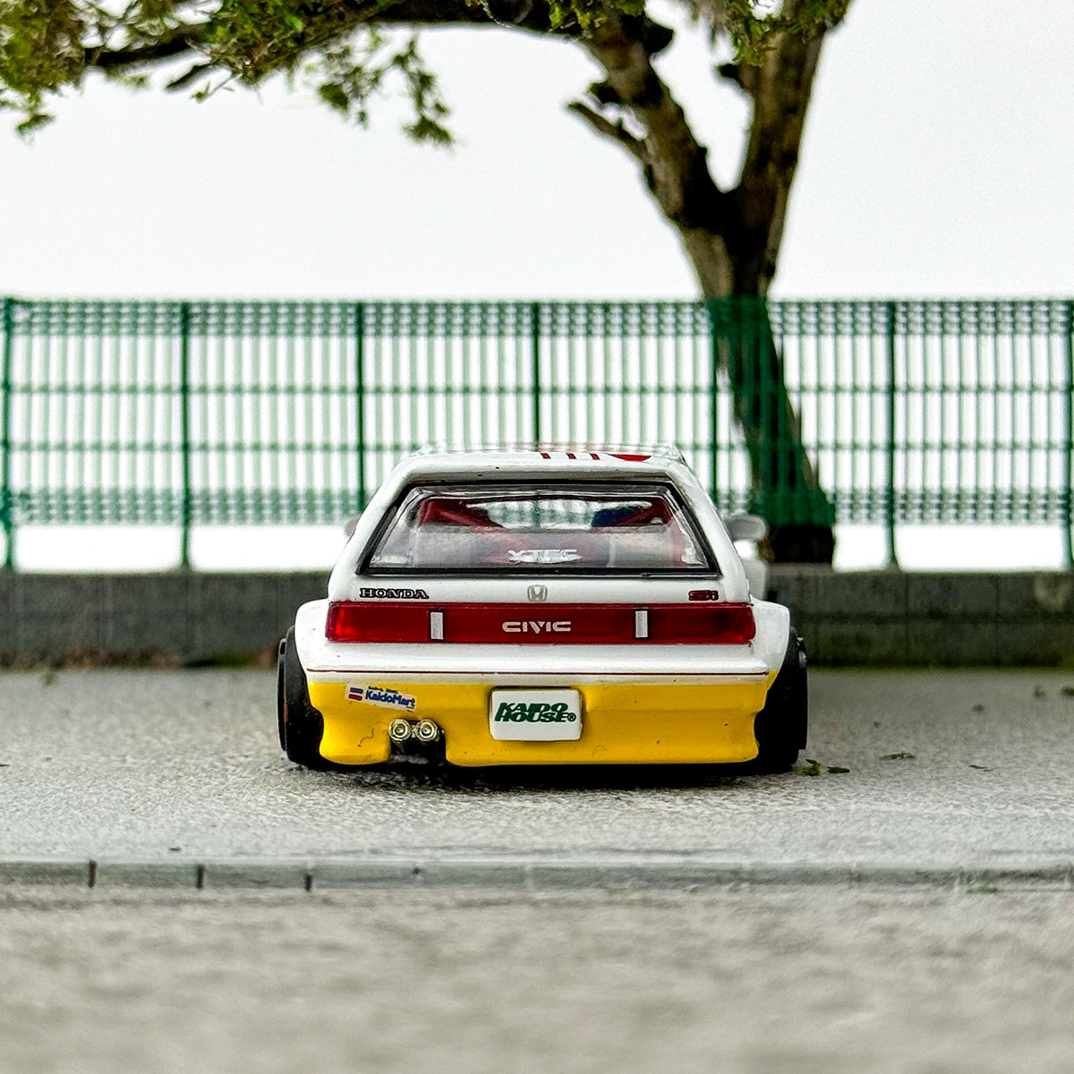 Kaido House MINIGT 1:64 #139 HONDA Civic EF Yellow Alloy car model