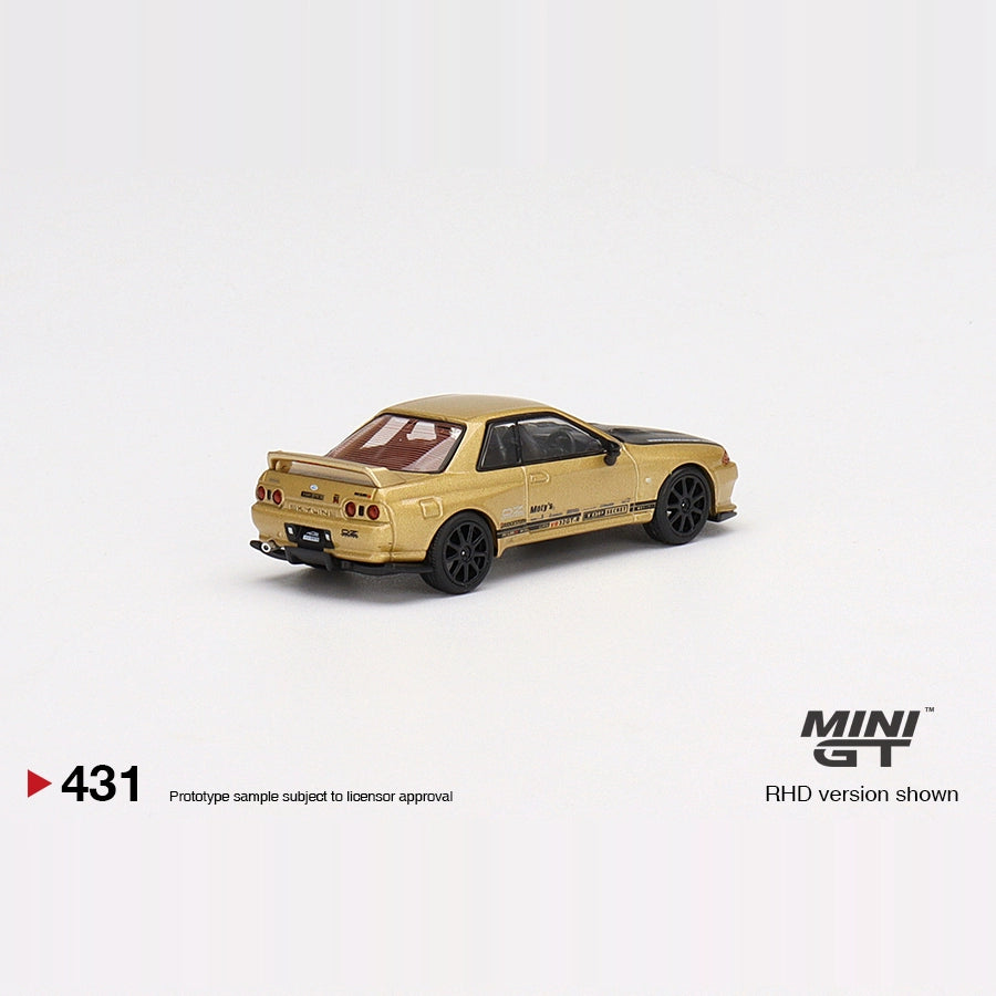 MINIGT 1:64 #431 Top Secret GTR VR32 Top Secret Gold Alloy car model