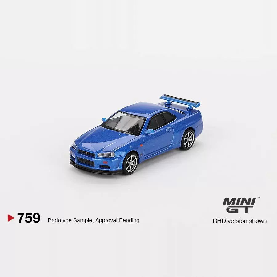 MINIGT 1:64 #759 Nissan Skyline GTR R34 Alloy car model