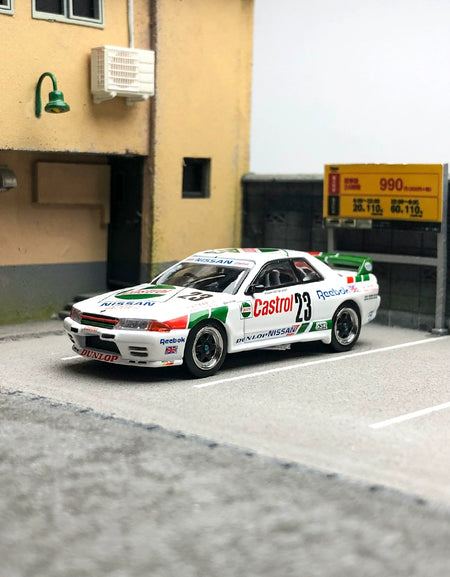 MINIGT 1:64 #592 Nissan Skyline GTR R32 Gr.A #23 1990 Macau Gua Race Winner Alloy car model