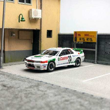 MINIGT 1:64 #592 Nissan Skyline GTR R32 Gr.A #23 1990 Macau Gua Race Winner Alloy car model
