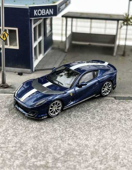 BBR 1:64 Ferrari 812 Competitizone Blue Alloy car model