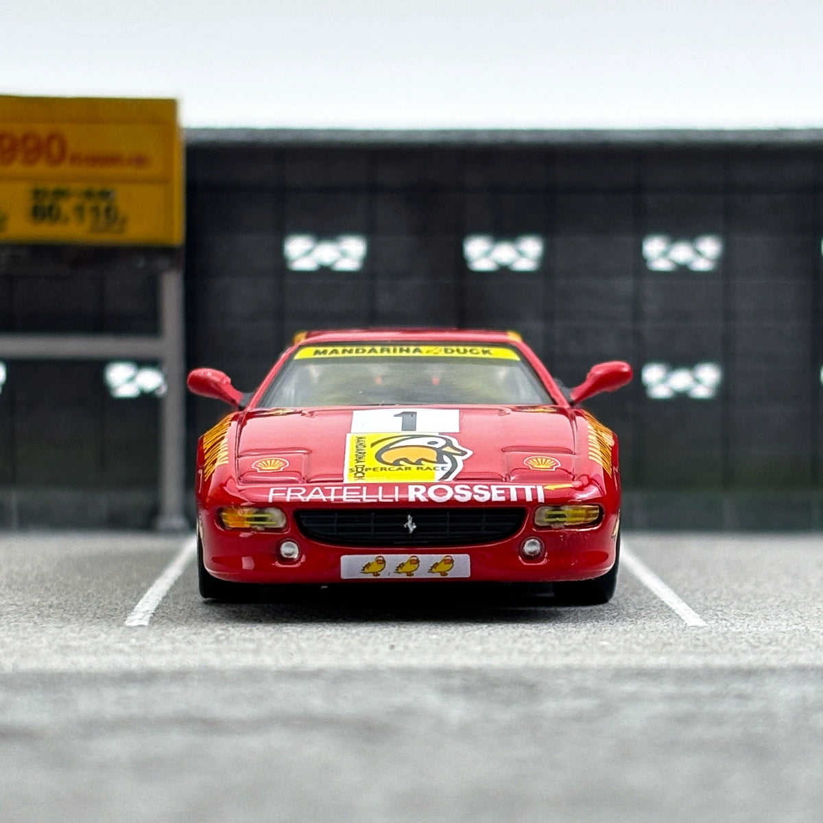 TW Tarmac Works 1:64 F355 Challenge Macau Super Car Race 1994 Winner Alloy car model