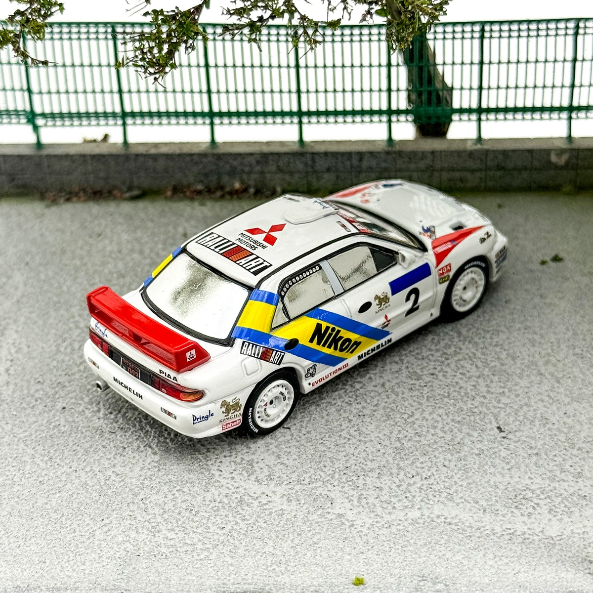 TW Tarmac Works 1:64 Mitsubishi Lancer Evo III #2 Hong kong-Beijing Rally1995 Winner Alloy car model