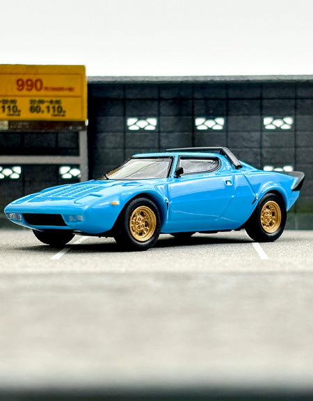 MINIGT 1:64 #624 Lancia Stratos HF Stradale Azzuro Chiaro Alloy car model