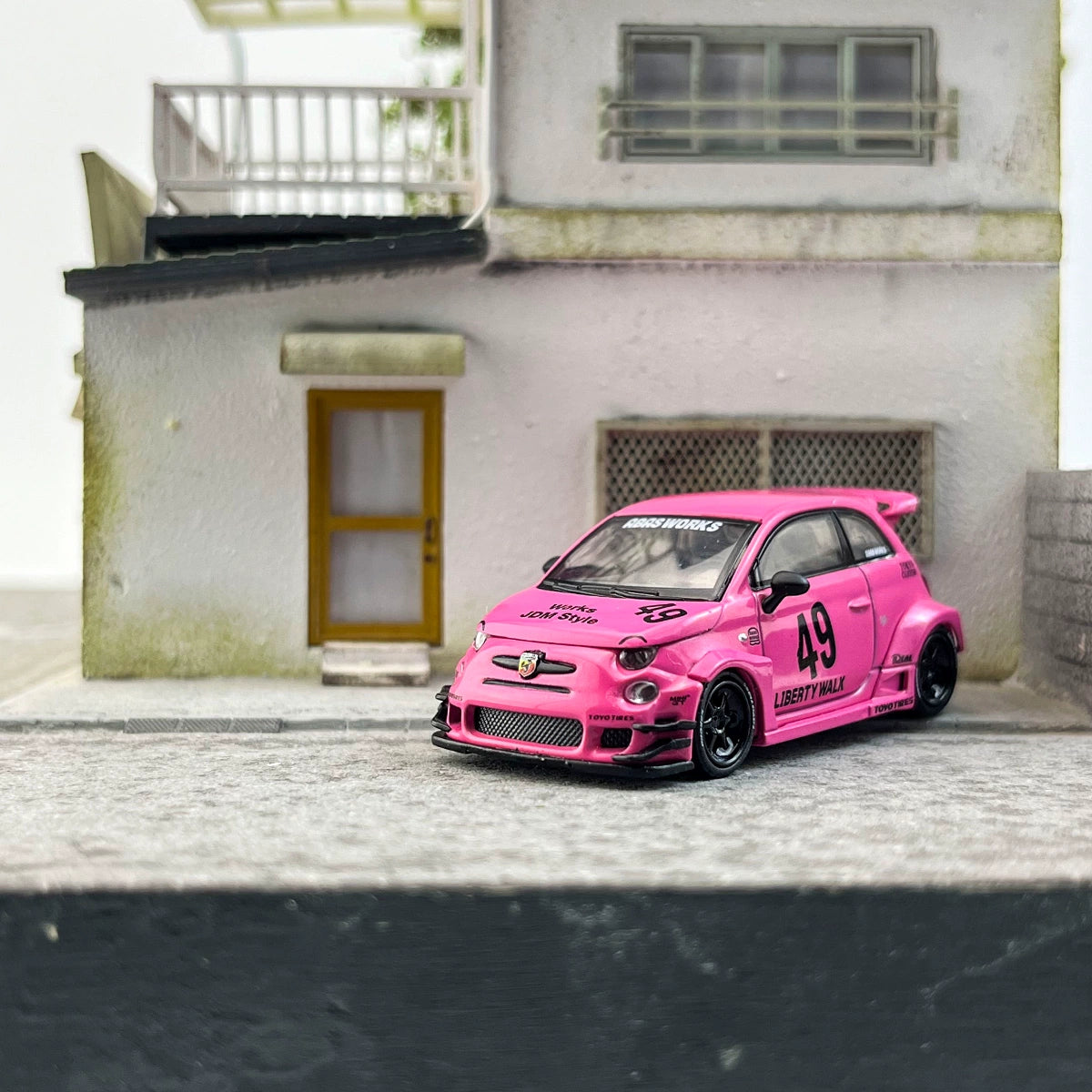 MINIGT #851 1:64 Fiat ABARTH LB 595 PINK  Alloy car model