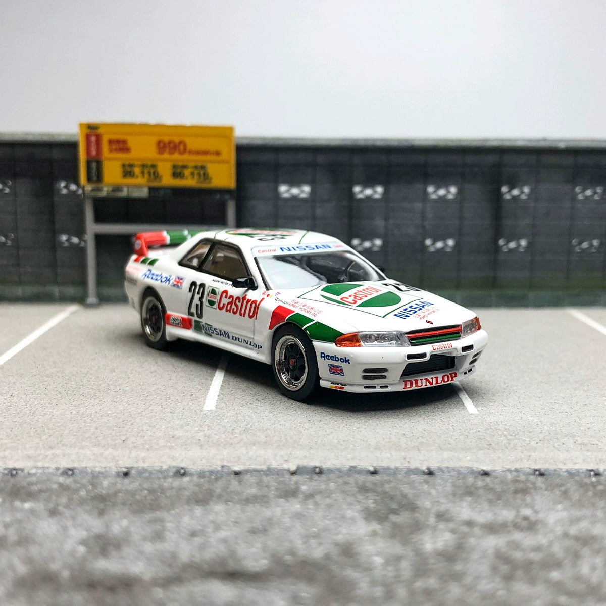 MINIGT 1:64 #592 Nissan Skyline GTR R32 Gr.A #23 1990 Macau Gua Race Winner Alloy car model