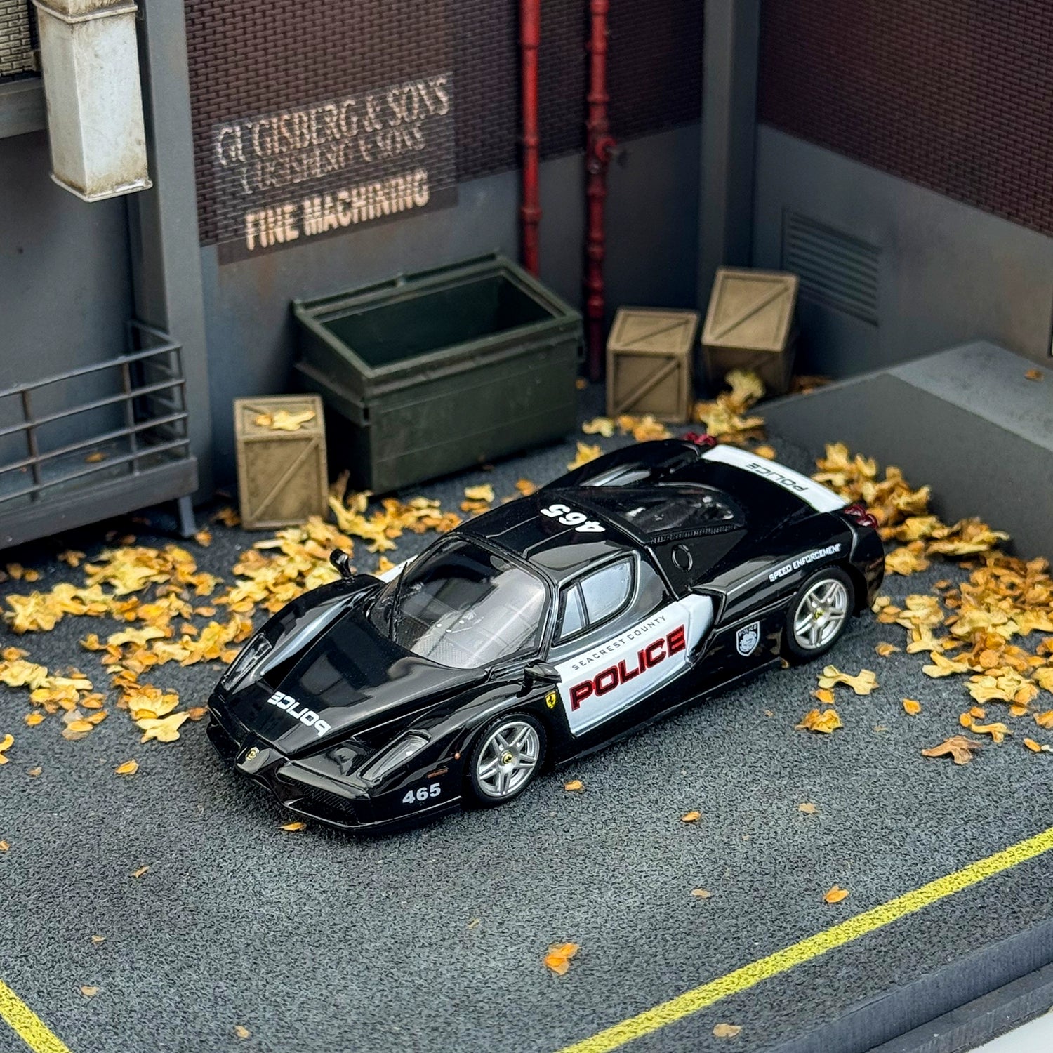 King Model 1:64 Ferrari ENZO Police Car Alloy car model