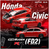 Motorhelix 1:64 Honda CIVIC FD2 Mugen RR Alloy car model