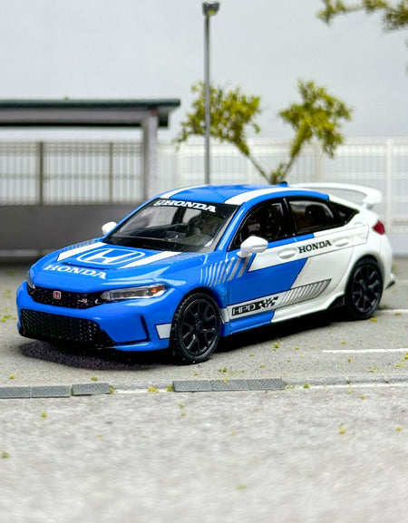 MINIGT 1:64 #753 Honda Civic Type R #3 2023 Pace Car Blue Alloy car model
