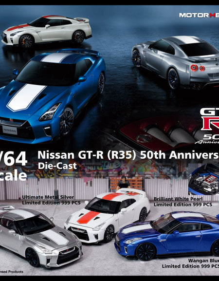 1:64 MH MOTORHELIX Nissan GT-R(R35) 50th Alloy car model