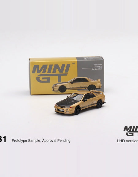 MINIGT 1:64 #431 Top Secret GTR VR32 Top Secret Gold Alloy car model