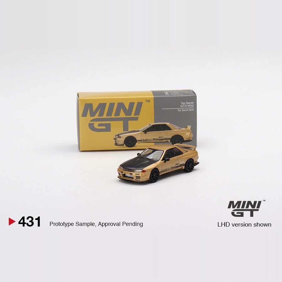 MINIGT 1:64 #431 Top Secret GTR VR32 Top Secret Gold Alloy car model