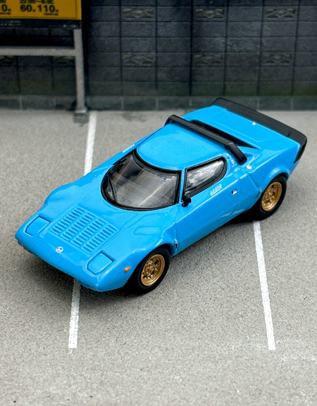 MINIGT 1:64 #624 Lancia Stratos HF Stradale Azzuro Chiaro Alloy car model