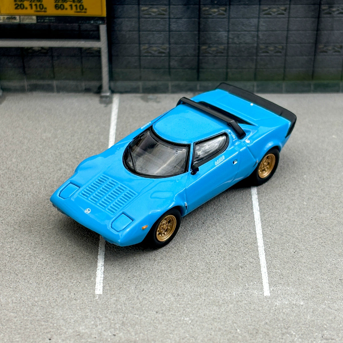MINIGT 1:64 #624 Lancia Stratos HF Stradale Azzuro Chiaro Alloy car model