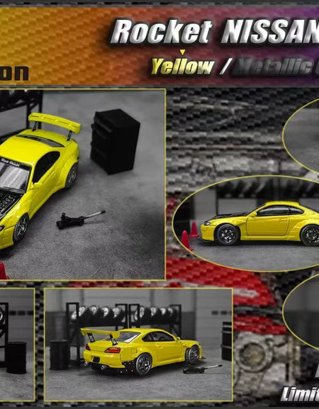 FH 1:64 Nissan Rocket SILVIA S15 Alloy car model