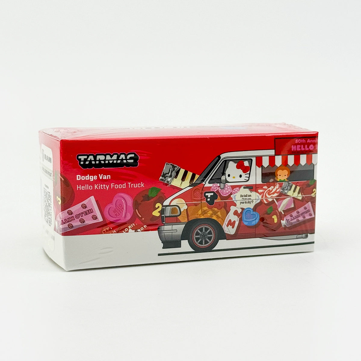 TW Tarmac Works 1:64 Hello Kitty Food Truck Dodge Van Alloy car model