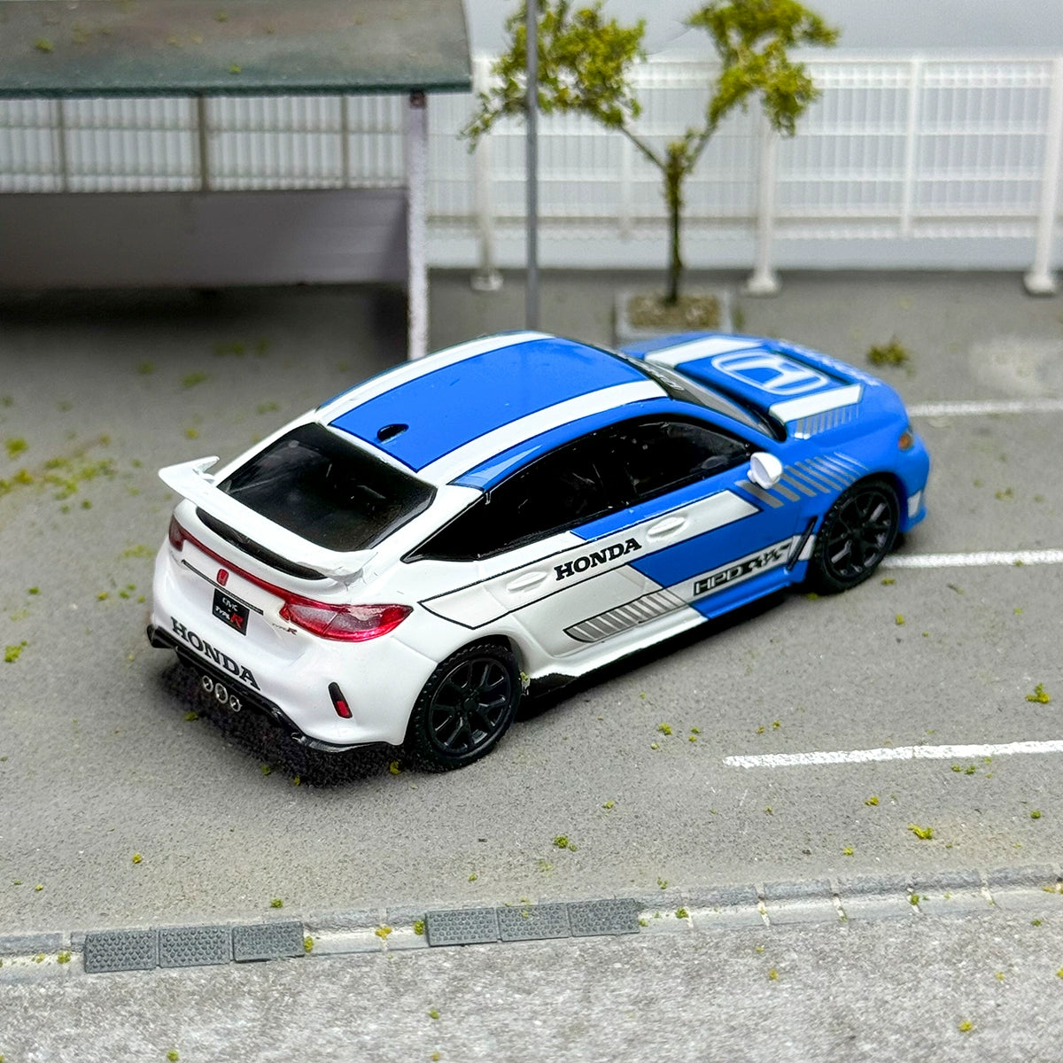 MINIGT 1:64 #753 Honda Civic Type R #3 2023 Pace Car Blue Alloy car model