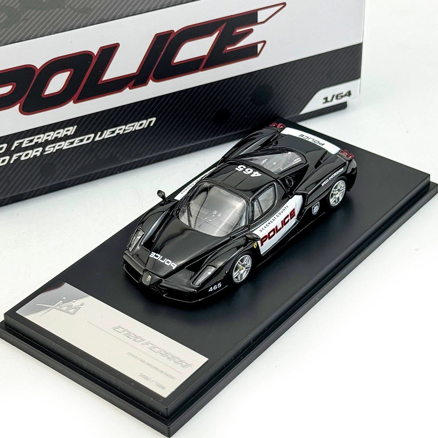 King Model 1:64 Ferrari ENZO Police Car Alloy car model