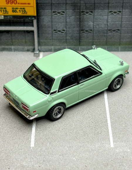 TW 1:64 Nissan Datsun 510 Green Alloy car model