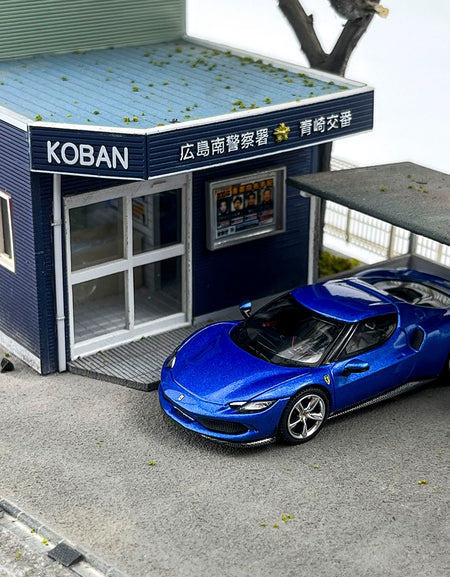 BBR 1:64 Ferrari  296 GTB Blue Alloy car model