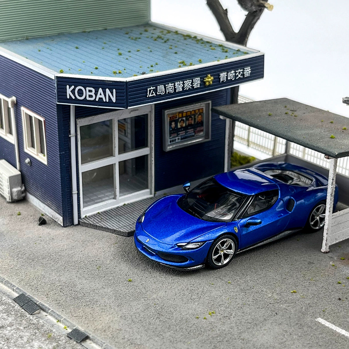 BBR 1:64 Ferrari  296 GTB Blue Alloy car model