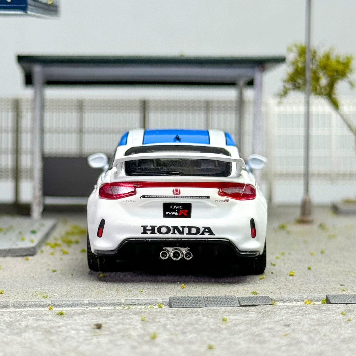 MINIGT 1:64 #753 Honda Civic Type R #3 2023 Pace Car Blue Alloy car model