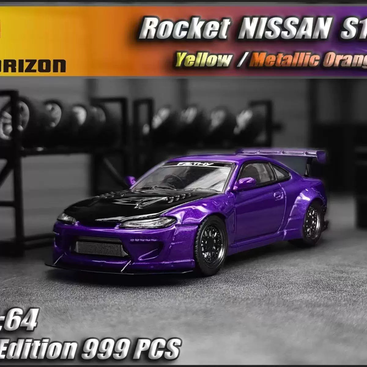 FH 1:64 Nissan Rocket SILVIA S15 Alloy car model