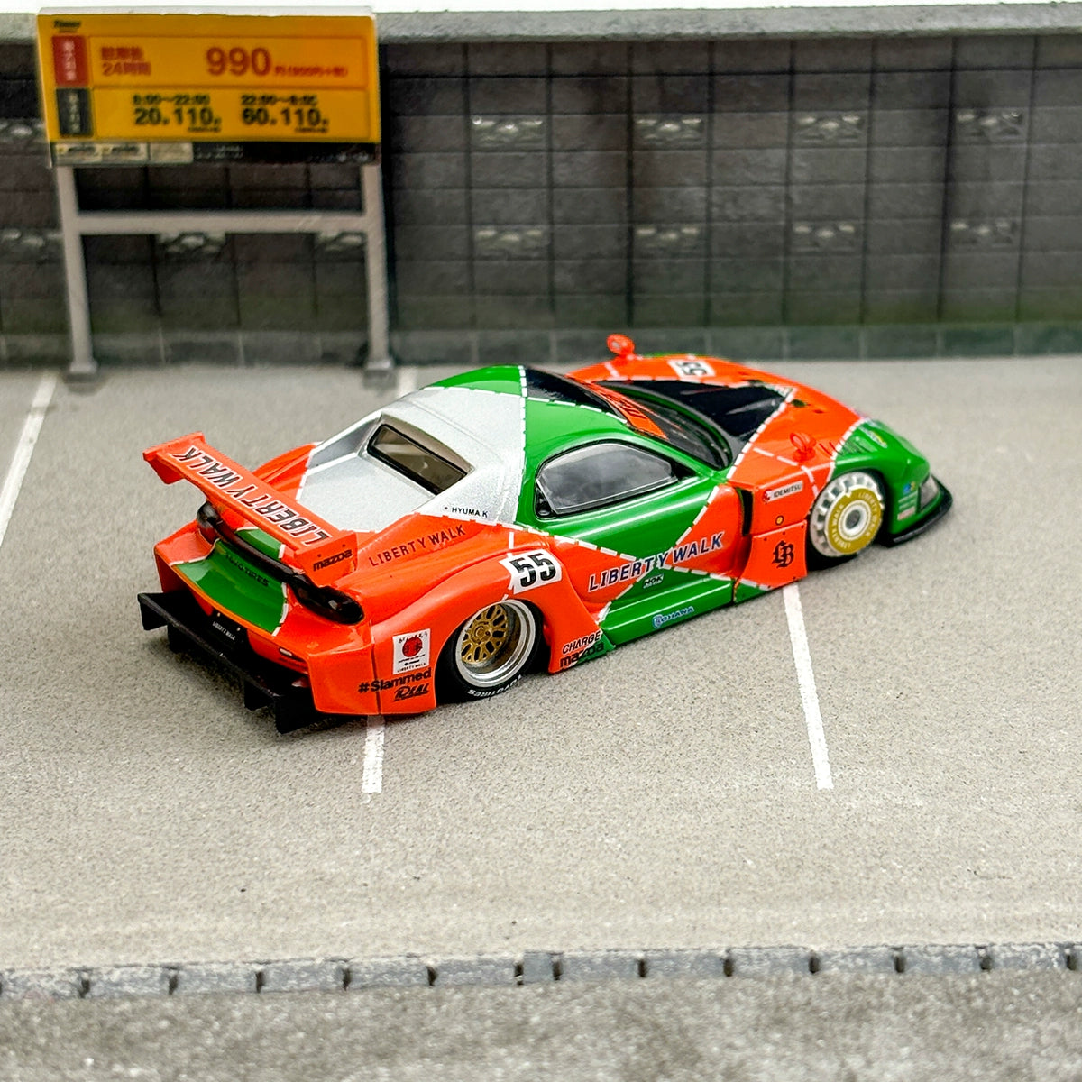 INNO Malay Limited Edition 1:64 LBWK Mazda RX7 FD3S LB-SUPER Alloy car model