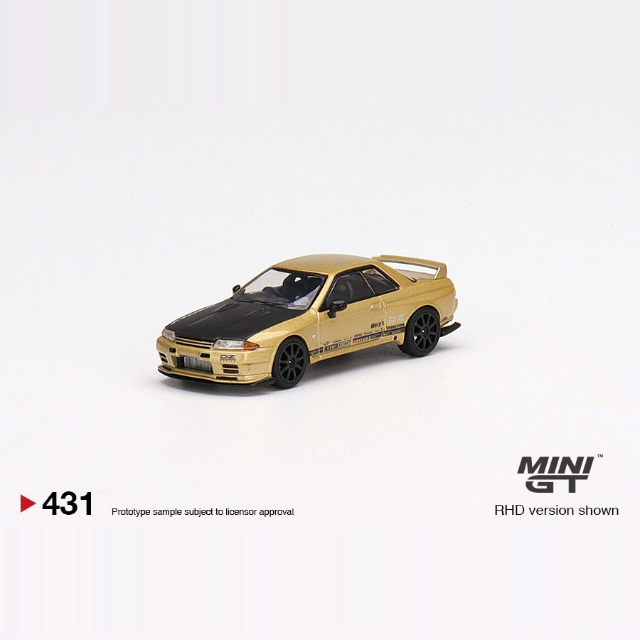 MINIGT 1:64 #431 Top Secret GTR VR32 Top Secret Gold Alloy car model