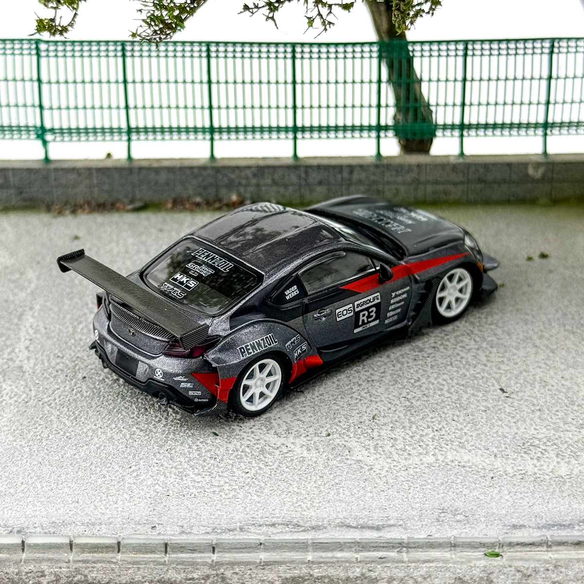 MINIGT 1:64 #820 TOYOTA GR86 HKS R3 Alloy car model