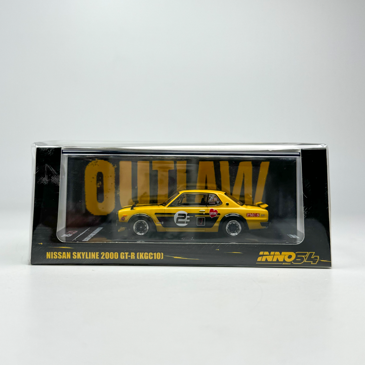 INNO 1:64 Nissan Skyline 2000 GT-R KPGC10 #23 Alloy car model
