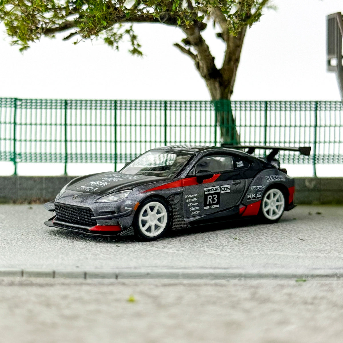 MINIGT 1:64 #820 TOYOTA GR86 HKS R3 Alloy car model