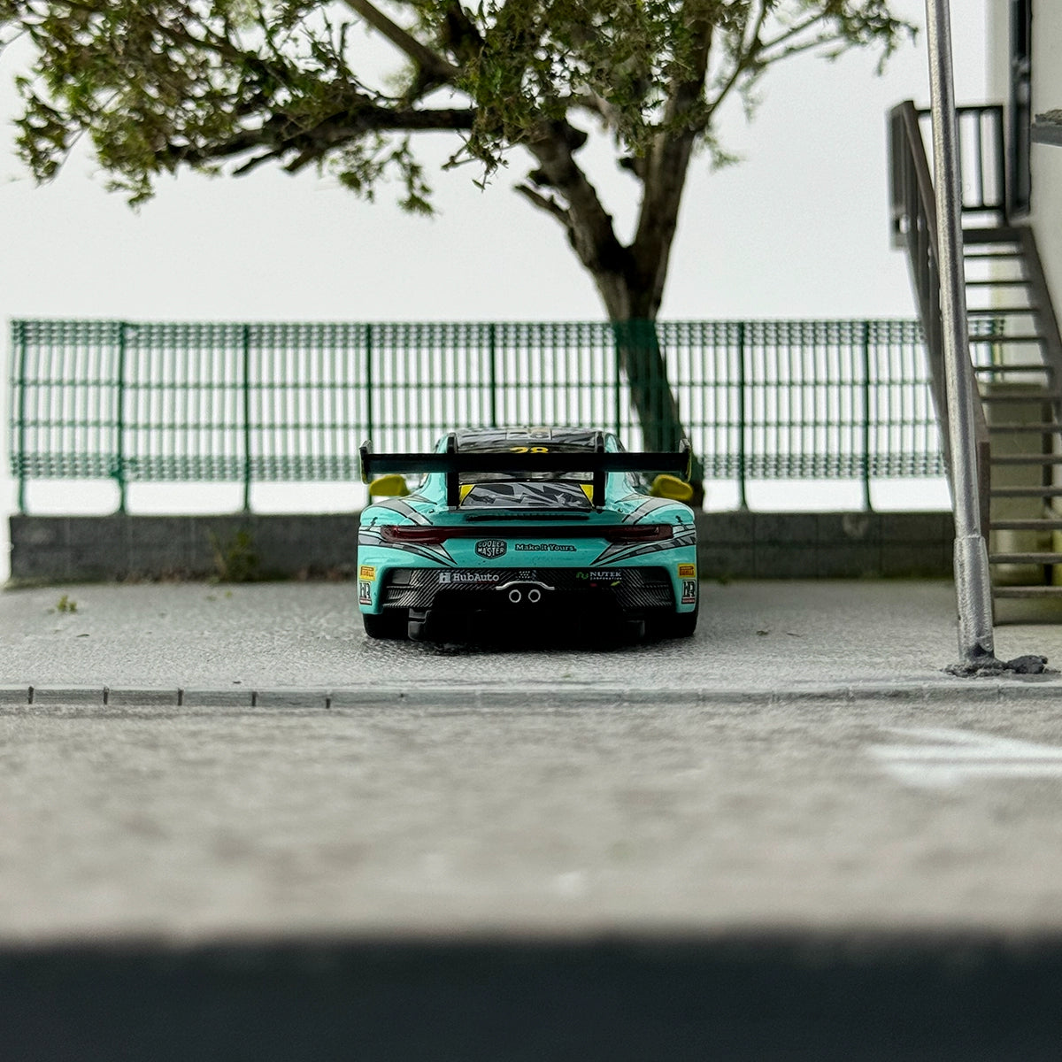 MINIGT 1:64 Porsche 911 GT3 R #804 HubAuto Racing Alloy car model