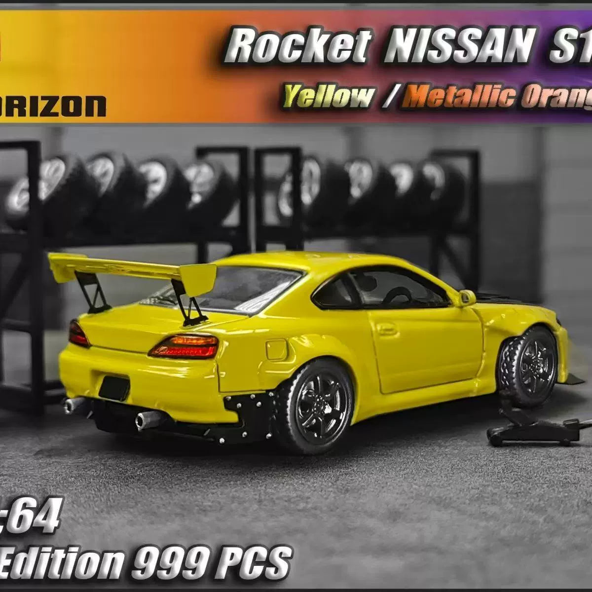 FH 1:64 Nissan Rocket SILVIA S15 Alloy car model