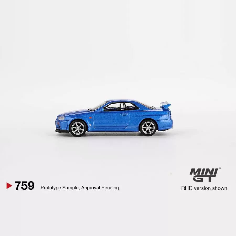 MINIGT 1:64 #759 Nissan Skyline GTR R34 Alloy car model