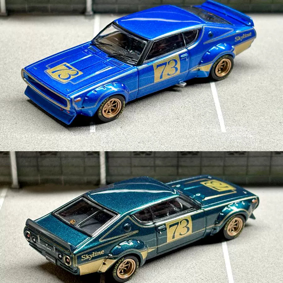 INNO 1:64 Nissan Skyline 2000 GT-R (KPGC110) Racing Concept 1972 Alloy car model