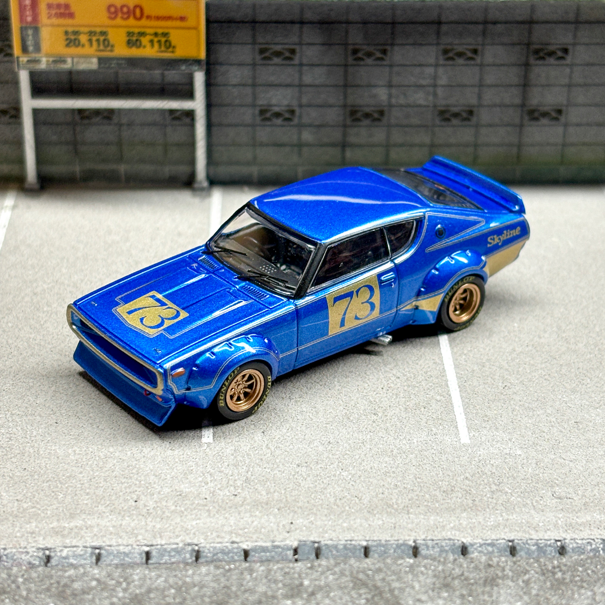 INNO 1:64 Nissan Skyline 2000 GT-R (KPGC110) Racing Concept 1972 Alloy car model