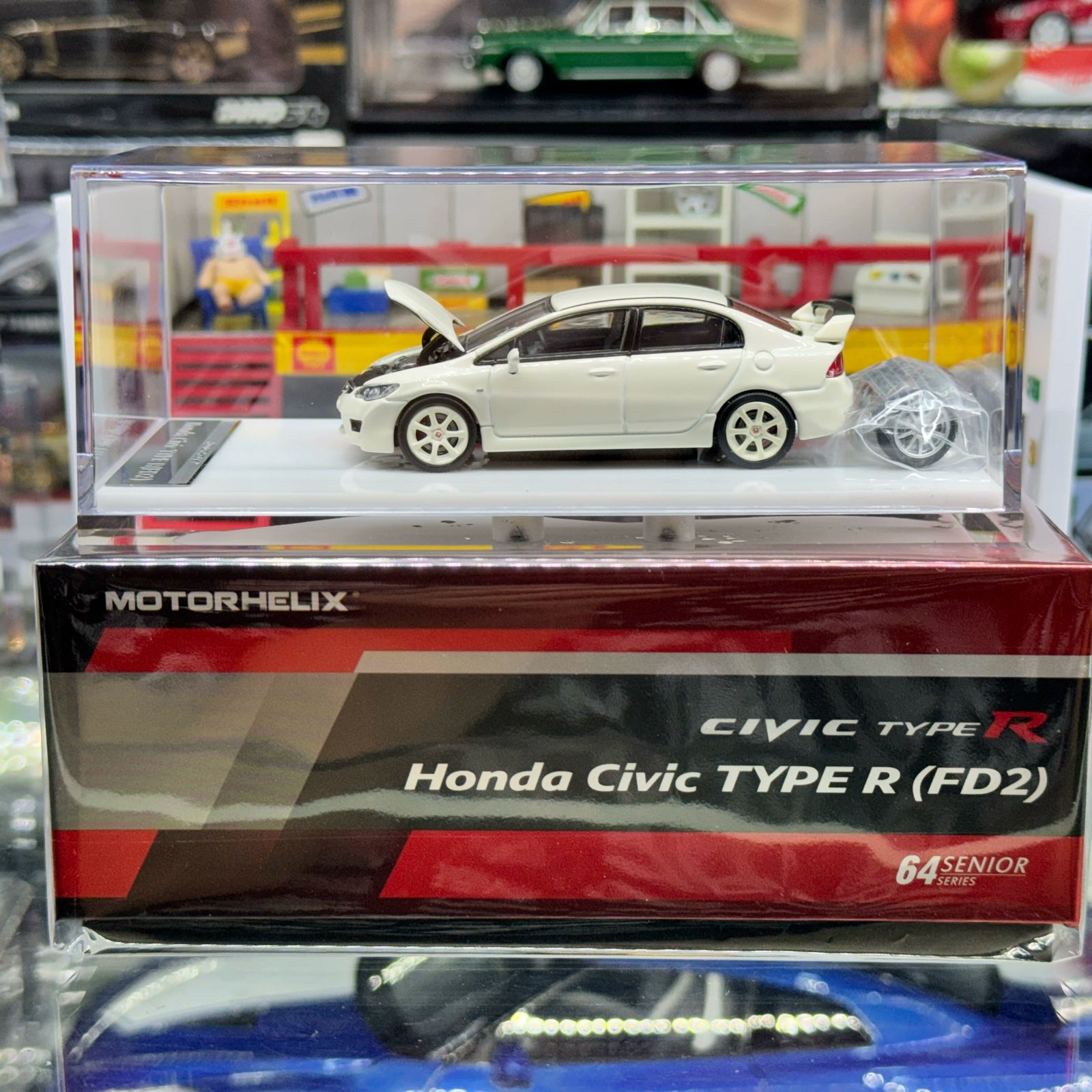1:64 Motorhelix Honda Civic Type R FD2 Alloy car model