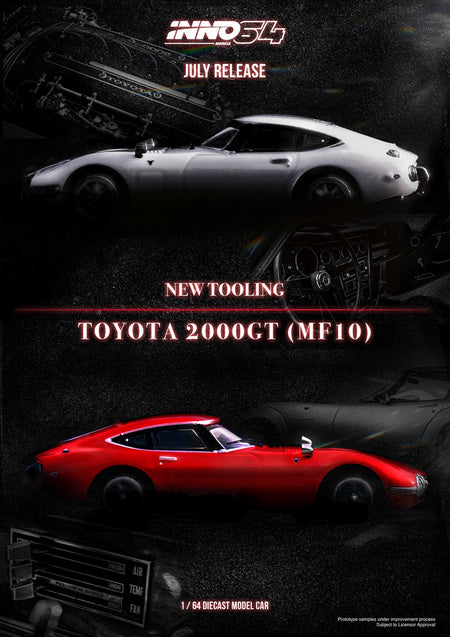 INNO 1:64 Toyota 2000GT MF10 Alloy car model