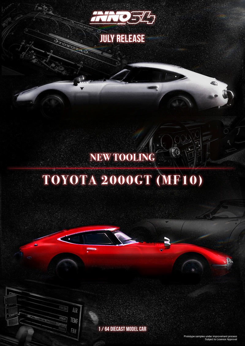 INNO 1:64 Toyota 2000GT MF10 Alloy car model