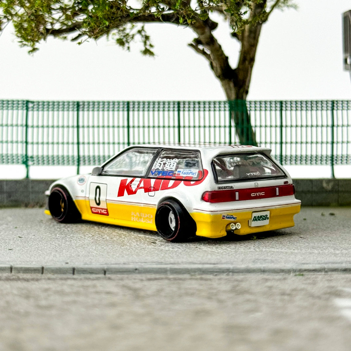 Kaido House MINIGT 1:64 #139 HONDA Civic EF Yellow Alloy car model