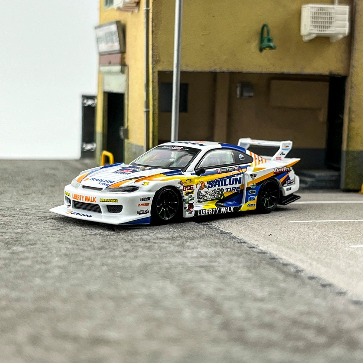 MINIGT 1:64 #895 Nissan LBWK S15 SILVIA Alloy car model