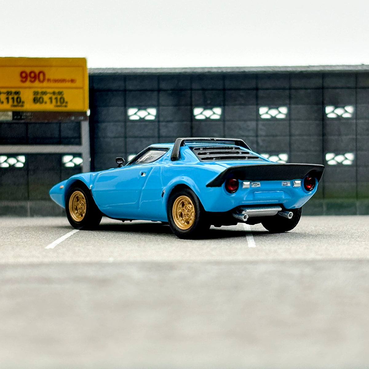 MINIGT 1:64 #624 Lancia Stratos HF Stradale Azzuro Chiaro Alloy car model