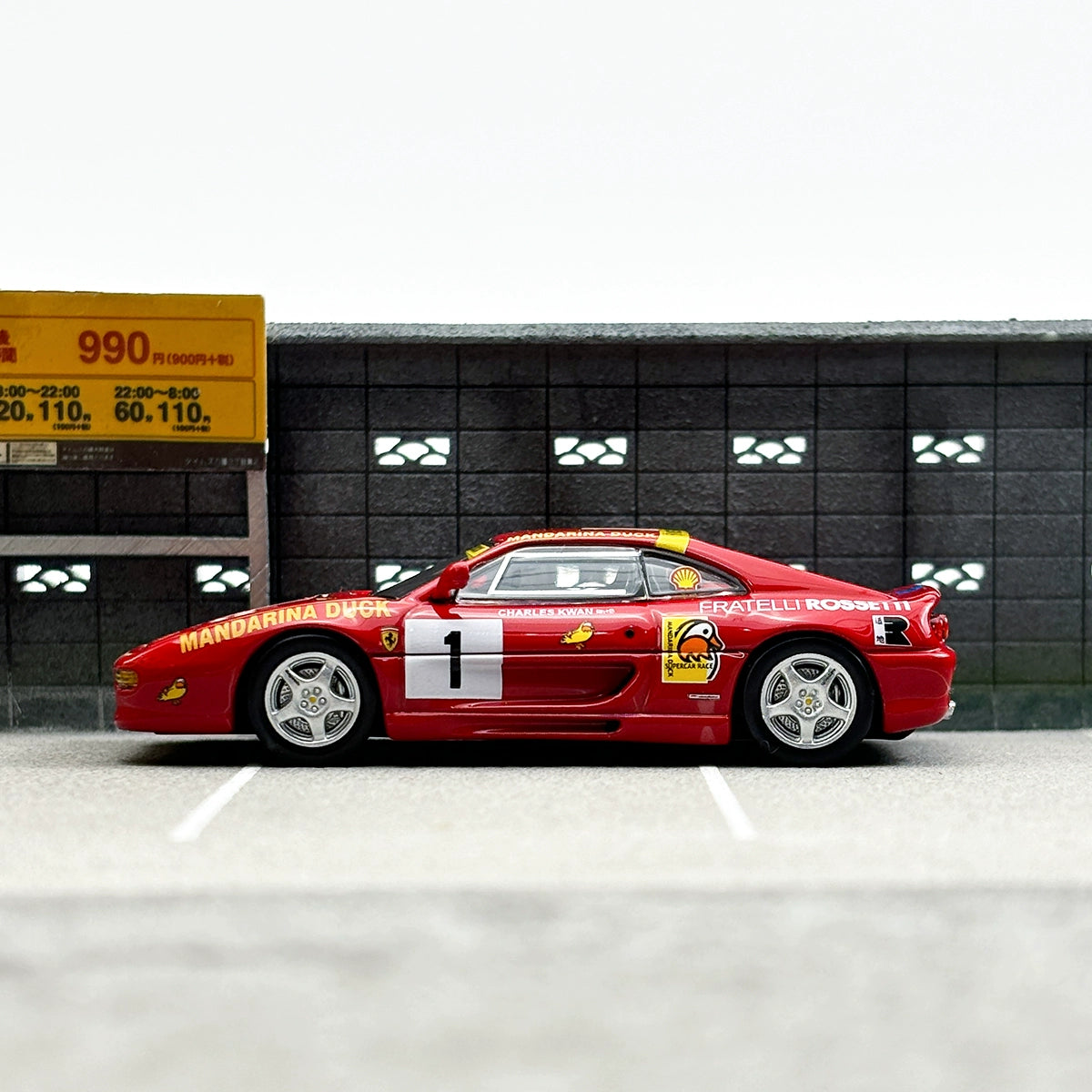 TW Tarmac Works 1:64 F355 Challenge Macau Super Car Race 1994 Winner Alloy car model