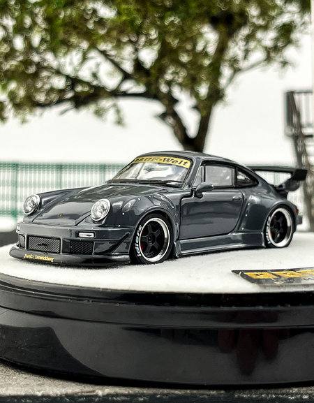 PGM 1:64 Porsche 911 930 RWB Grey Full-Open